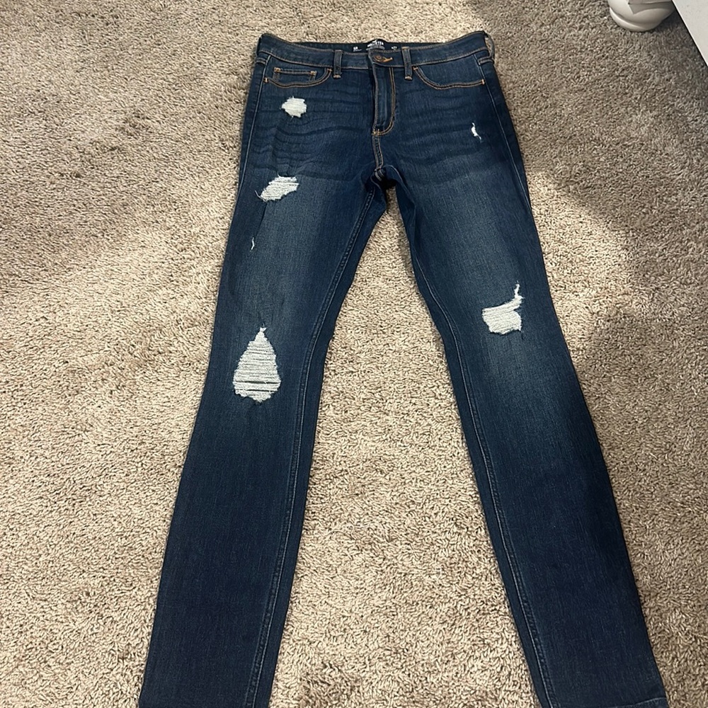 NWOT Hollister high rise super skinny classic stretch dark wash jeans